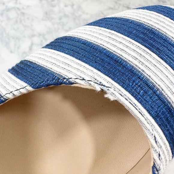 LK Bennett Hadley Blue White Striped Closed Courts Heels - Picture 13 of 14